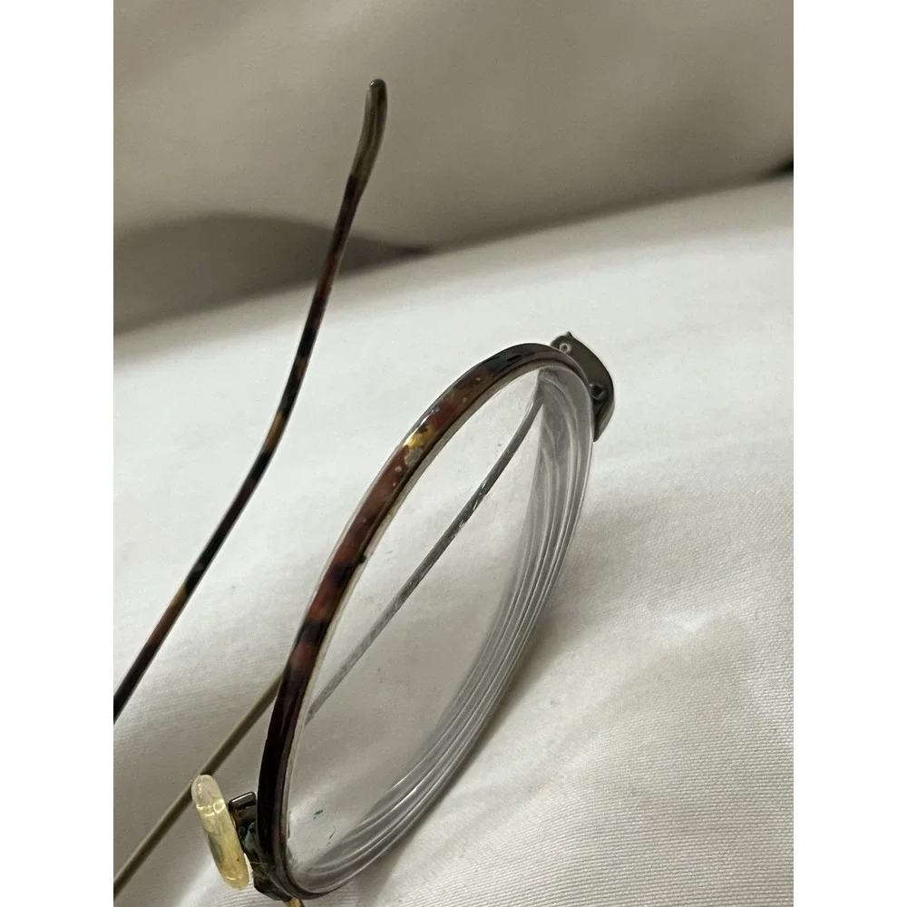Marchon Brown and Gold Eyeglasses Frames Made in Japan 145mm